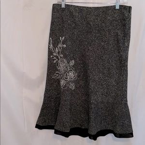 NWOT Dark Gray Flare Skirt
